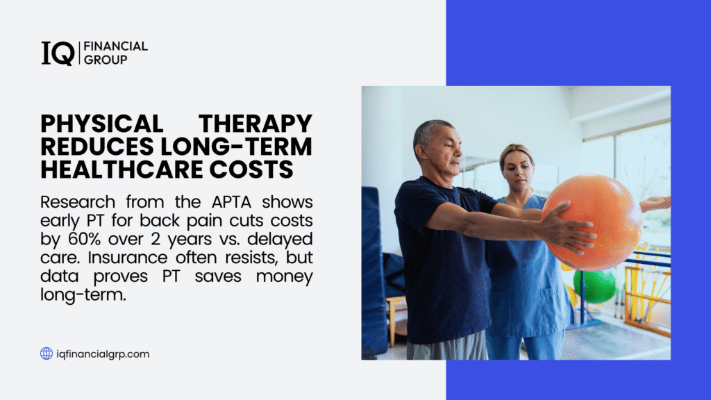 A person performing physical therapy with a therapist using an orange exercise ball, highlighting back pain treatment benefits.